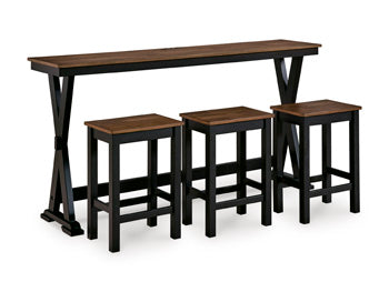 Wildenauer Counter Height Dining Table and 3 Barstools Set - Furniture 2 Go- FL