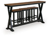 Wildenauer Counter Height Dining Table and 3 Barstools Set - Furniture 2 Go- FL