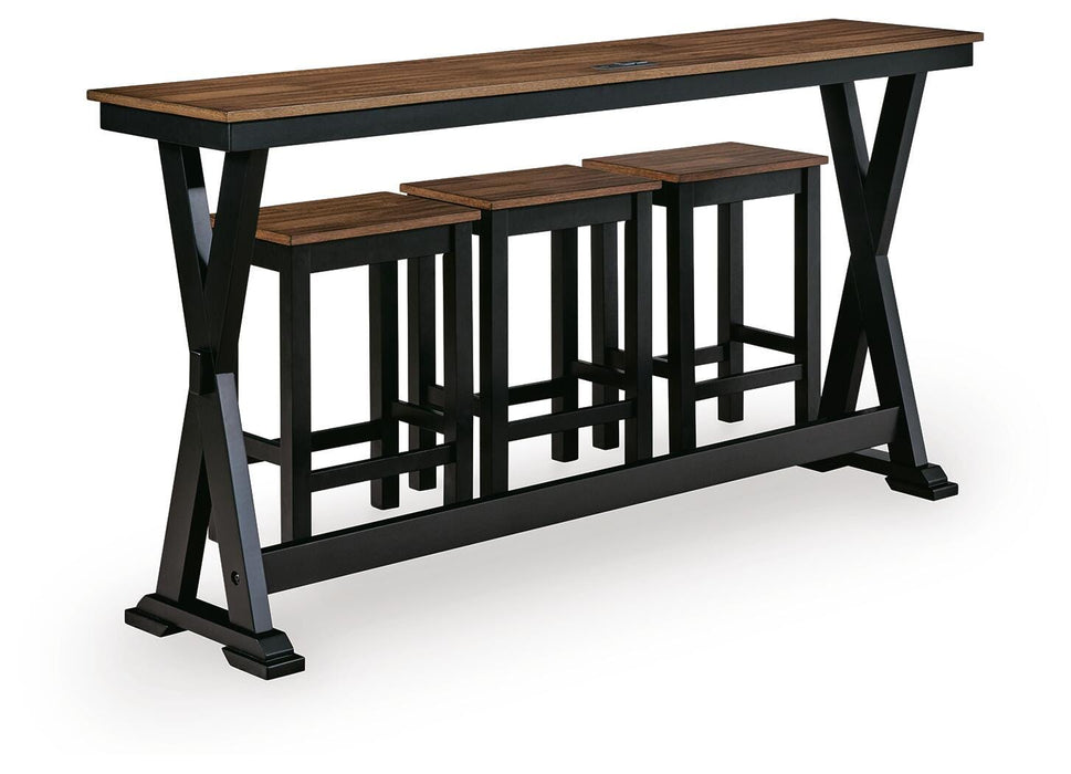 Wildenauer Counter Height Dining Table and 3 Barstools Set - Furniture 2 Go- FL