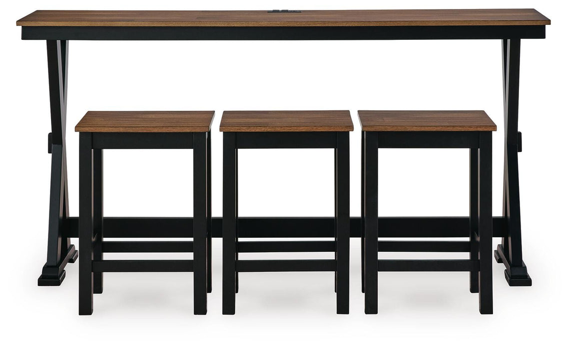 Wildenauer Counter Height Dining Table and 3 Barstools Set - Furniture 2 Go- FL