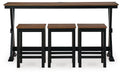 Wildenauer Counter Height Dining Table and 3 Barstools Set - Furniture 2 Go- FL
