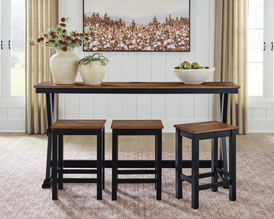 Wildenauer Counter Height Dining Table and 3 Barstools Set - Furniture 2 Go- FL