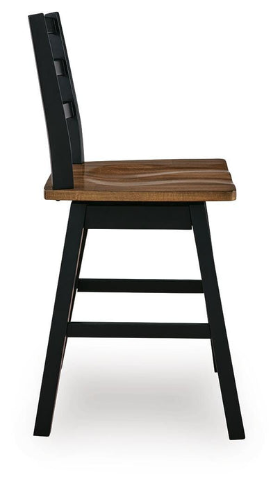 Wildenauer Counter Height Swivel Barstool - Furniture 2 Go- FL