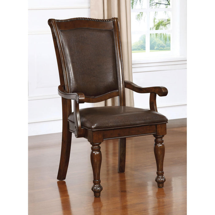 Alpena Brown Cherry/Espresso Arm Chair & Side Chair (2/CTN) - Furniture 2 Go- FL