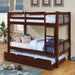Cameron Dark Walnut, White & Gray Full/Full Bunk Bed - Furniture 2 Go- FL