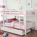 Cameron Dark Walnut, White & Gray Full/Full Bunk Bed - Furniture 2 Go- FL