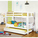 Cameron Dark Walnut, White & Gray Full/Full Bunk Bed - Furniture 2 Go- FL