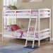 Candice Twin/Twin Bunk Bed White & Gray - Furniture 2 Go- FL