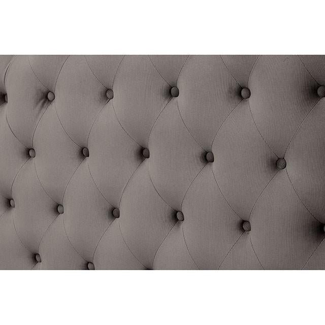 Cayla Cal.King, E.King, & Queen Bed Silver & Grey - Furniture 2 Go- FL