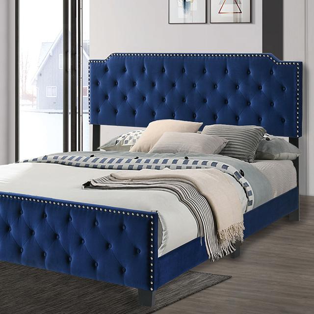 Charlize Bed Grey & Navy - Furniture 2 Go- FL