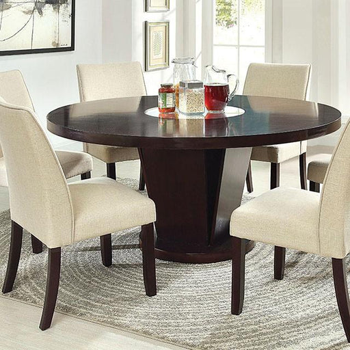 Cimma Espresso Round Dining Table - Furniture 2 Go- FL