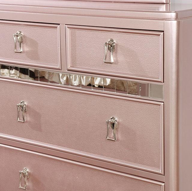 Ariston Rose Gold Dresser - Furniture 2 Go- FL