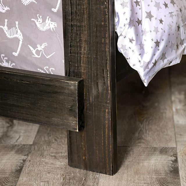 Arlette Twin/Twin Bunk Bed Brown, Black, Gray, & White - Furniture 2 Go- FL