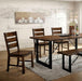 Dulce Walnut/Black Dining Table - Furniture 2 Go- FL