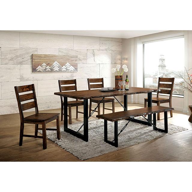 Dulce Walnut/Black Dining Table - Furniture 2 Go- FL