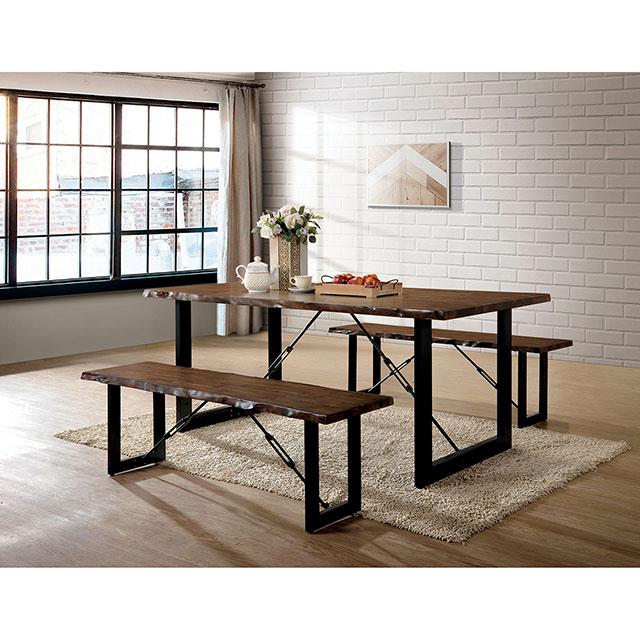 Dulce Walnut/Black Dining Table - Furniture 2 Go- FL
