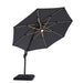 Nuti 10 Ft Round Umbrella w/ LED Light + 37" Large Base - Furniture 2 Go- FL