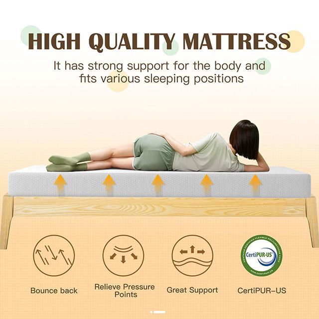 Forsythia 8" Full Green Tea Gel Memory Foam - Furniture 2 Go- FL