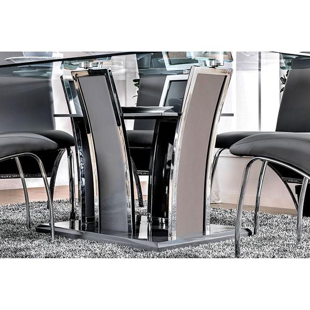 Glenview I Gray/Chrome Dining Table - Furniture 2 Go- FL