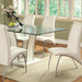 Glenview White/Chrome Dining Table - Furniture 2 Go- FL