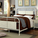 Haldus Cal.King, E.King, & Twin Bed White, Ivory, & Red - Furniture 2 Go- FL