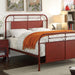 Haldus Cal.King, E.King, & Twin Bed White, Ivory, & Red - Furniture 2 Go- FL