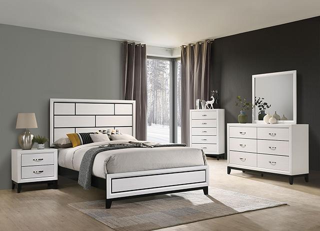 Errico Bed Grey & White - Furniture 2 Go- FL