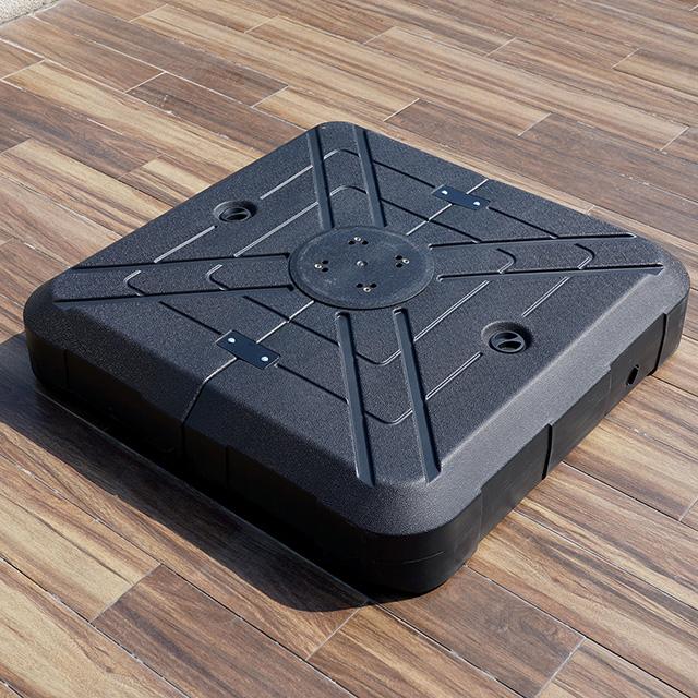 Fida 8 Ft Square Umbrella w/ Double Top + 37" Large Base - Furniture 2 Go- FL