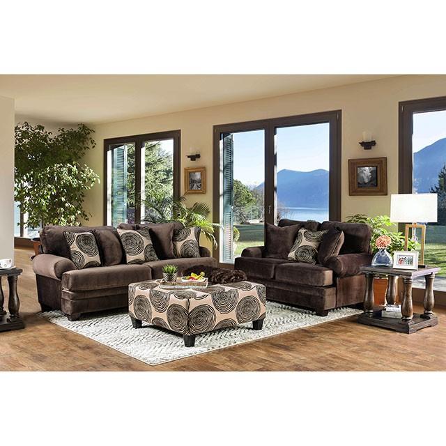 Bonaventura Brown Love Seat - Furniture 2 Go- FL