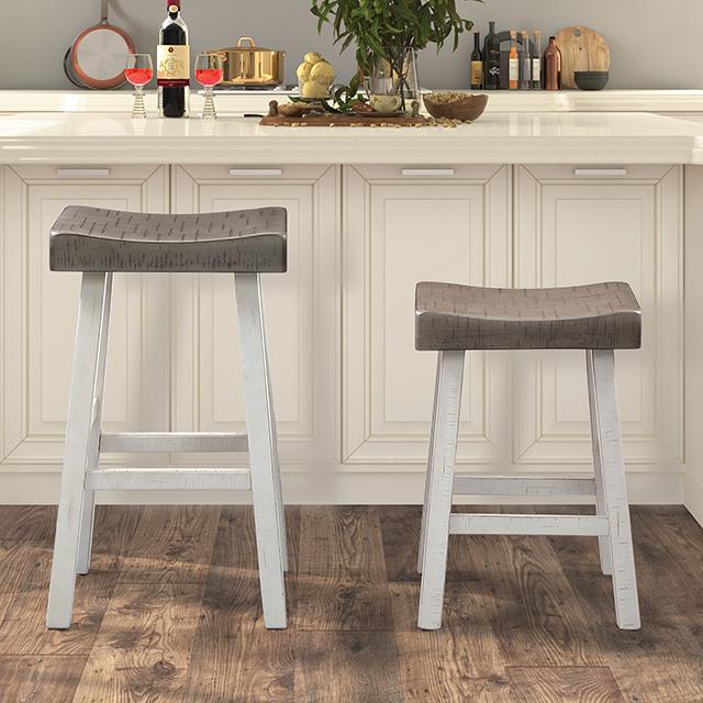 Biasca 29" Stool (2/CTN) White, Brown, & Black - Furniture 2 Go- FL