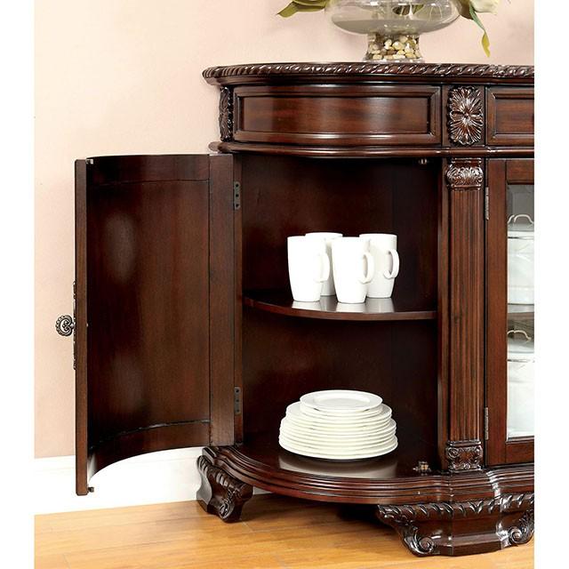 Bellagio Brown Cherry Server - Furniture 2 Go- FL