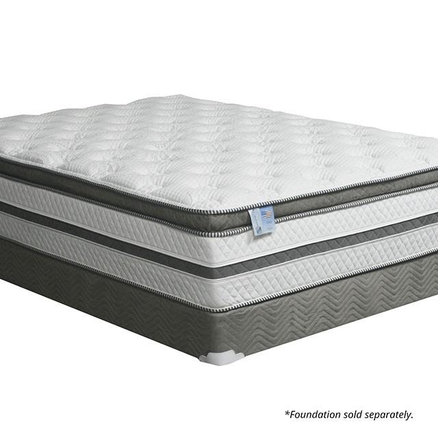 SIDDALEE White/Gray 16" Euro Pillow Top Mattress, Full - Furniture 2 Go- FL