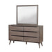 Lennart Gray Rectangular Mirror - Furniture 2 Go- FL