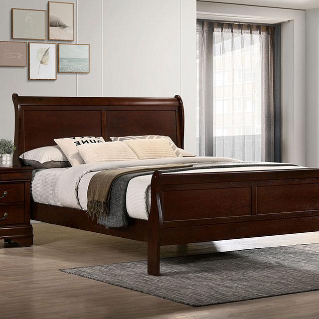 Louis Philippe Full, Twin, Full, & King Bed Black, Grey, Brown & White - Furniture 2 Go- FL