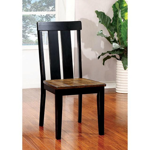 ALANA Antique Oak/Black Side Chair (2/CTN) image