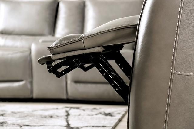 PHINEAS Power Sofa, Gray - Furniture 2 Go- FL