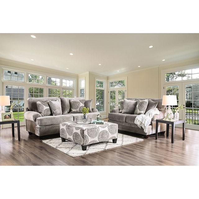 Bonaventura Gray/Pattern Sofa - Furniture 2 Go- FL