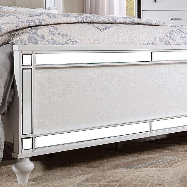 BRACHIUM Queen Bed, White - Furniture 2 Go- FL