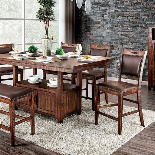 Wichita 6 Pc Counter Ht Table Set with Bench - Furniture 2 Go- FL