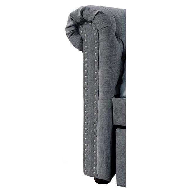 LEANNA Gray Full Daybed w/ Trundle, Gray - Furniture 2 Go- FL