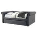 LEANNA Gray Daybed w/ Trundle, Gray - Furniture 2 Go- FL