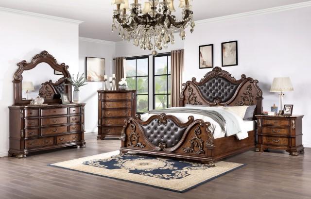 ESPARANZA Queen Bed, Brown Cherry