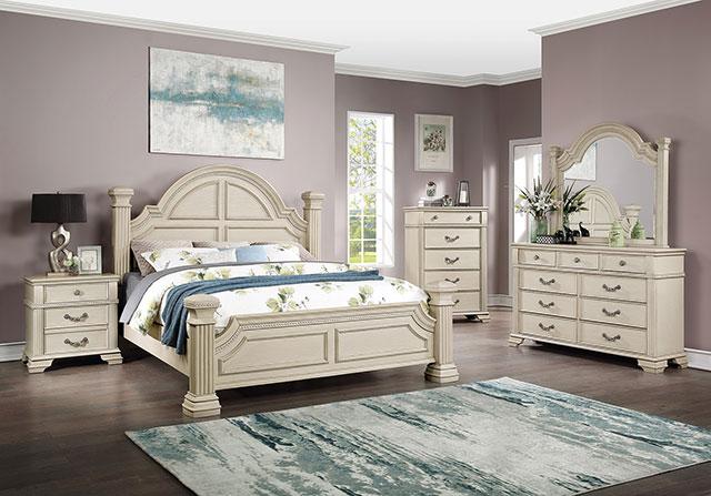 Pamphilos 4 & 5 Piece Queen Bedroom Set Gray & White - Furniture 2 Go- FL