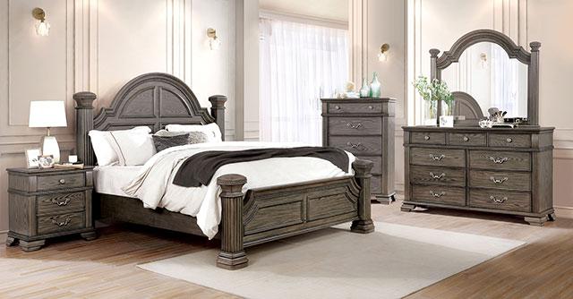 Pamphilos 4 & 5 Piece Queen Bedroom Set Gray & White - Furniture 2 Go- FL