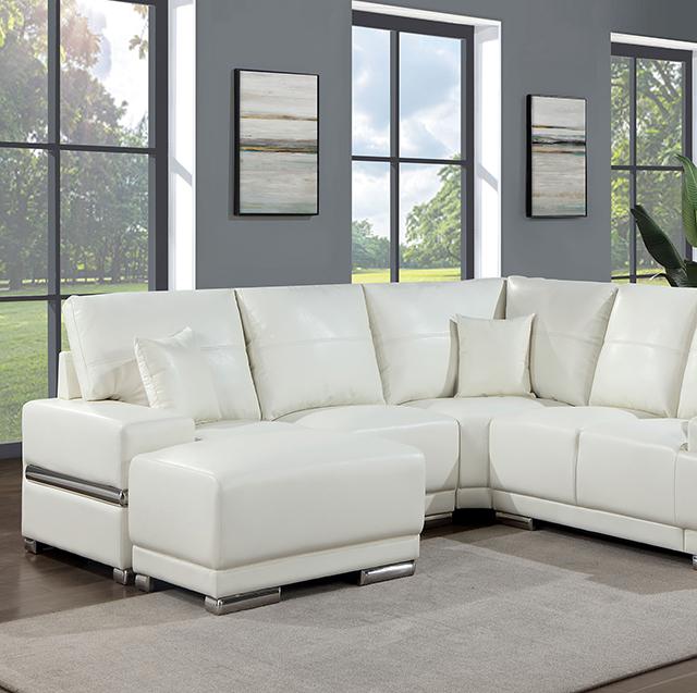 ALTHEA Sectional, White - Furniture 2 Go- FL