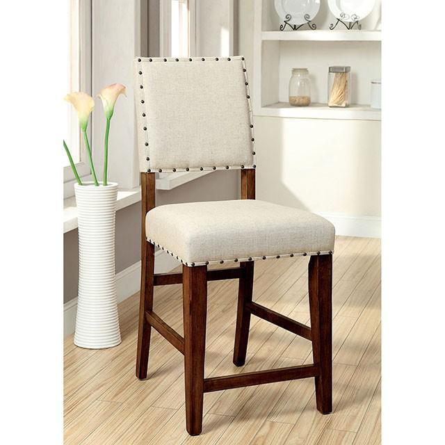 SANIA Rustic Oak Counter Ht. Chair (2/CTN) - Furniture 2 Go- FL