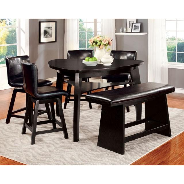 HURLEY Black Counter Ht. Table - Furniture 2 Go- FL