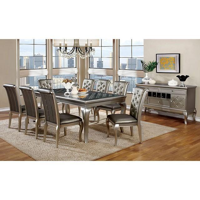 Amina Champagne Dining Table - Furniture 2 Go- FL