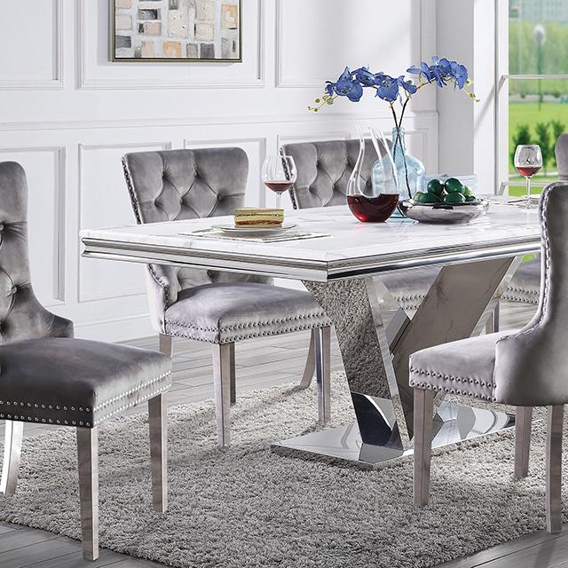 Valdevers 7 Pc Dining Table Set - Furniture 2 Go- FL