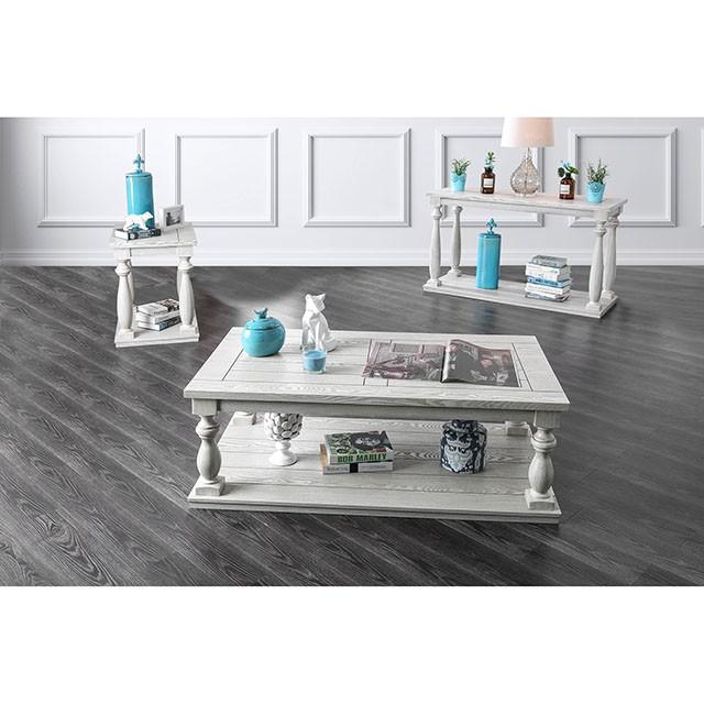 Arlington Antique White Sofa Table - Furniture 2 Go- FL